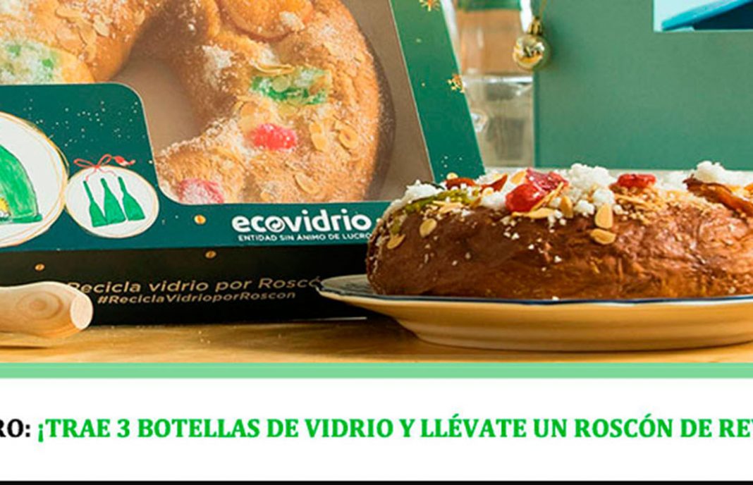 Ecovidrio reparte roscones de Reyes entre los que reciclen 1 kilo de vidrio