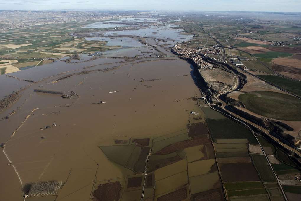El seguro agrario cubrirá los daños ocasionados por la crecida del río Ebro con indemnizaciones millonarias