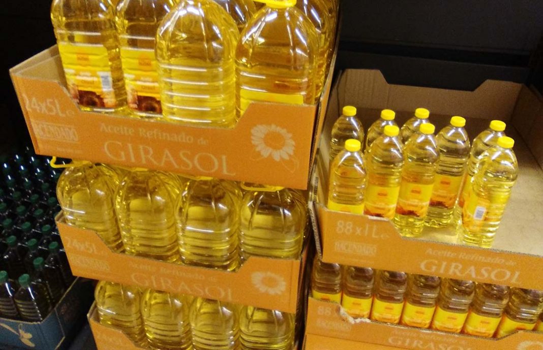 El aceite de girasol supera la barrera de los 100 millones de litros y deja atrás al del oliva