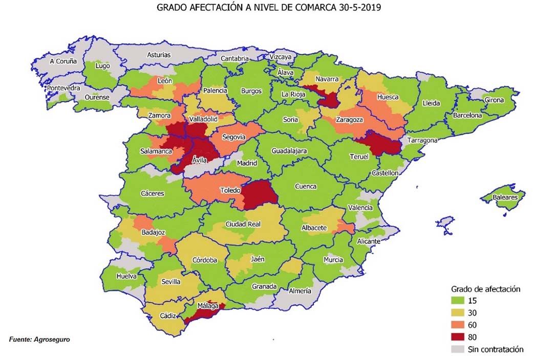 Las últimas previsiones suben al 37% el recorte en la cosecha de cereales de invierno en España