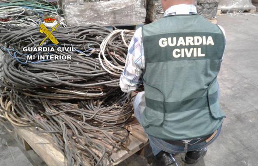 Cinco detenidos por el robo de 320 kilos de cable de cobre y material agrícola en diferentes pueblos