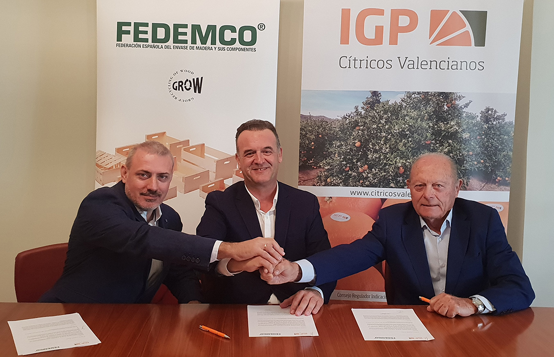 Acuerdo por la sostenibilidad entre la IGP Cítricos Valencianos y la Federación Española del Envase de Madera