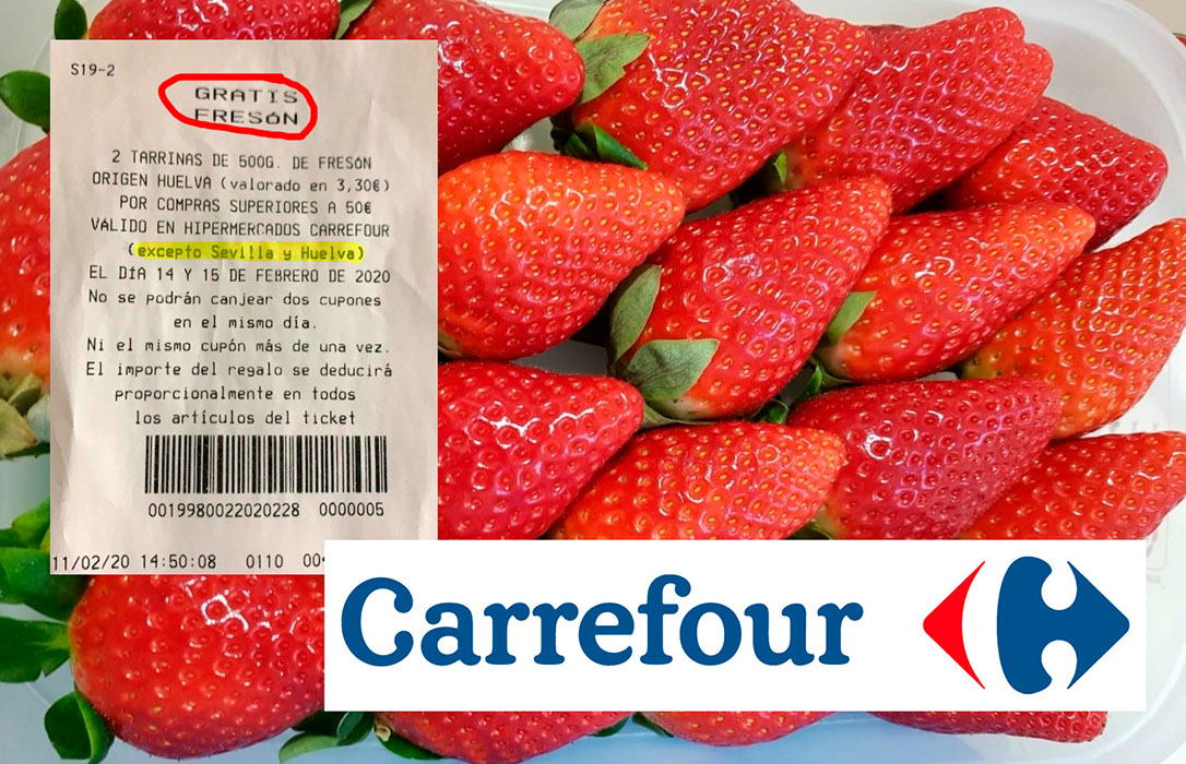 Y se preguntan por qué el campo sale a la calle: Denuncian a Carrefour por «regalar fresas» en plena crisis