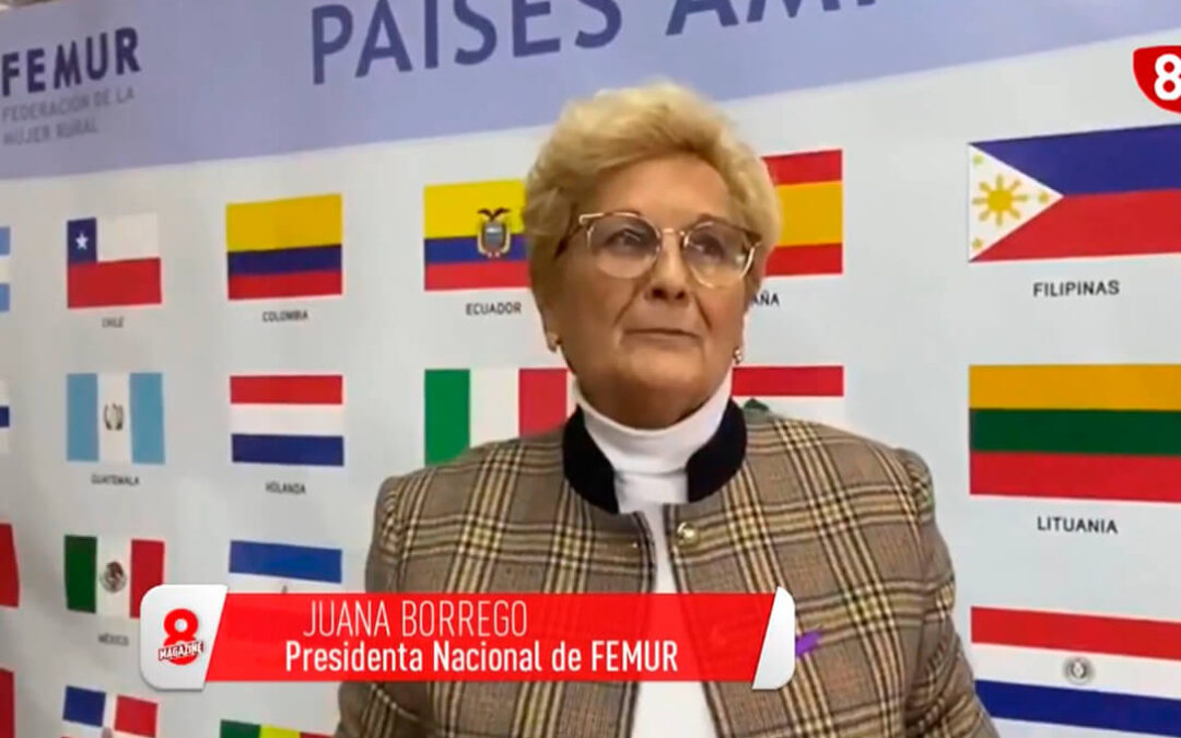 La presidenta nacional de Femur, Juana Borrego, reconocida por la Red de Mujeres Rurales de Latinoamérica y el Caribe