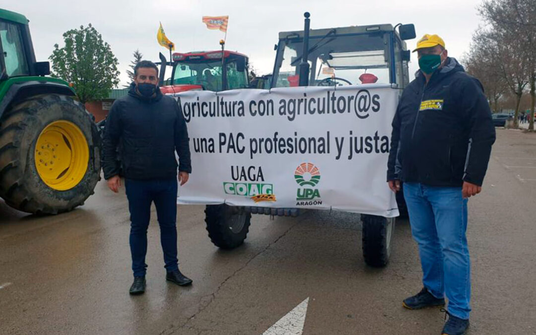UAGA-COAG mantiene la protesta de este jueves en Zaragoza para reclamar una PAC profesional y justa