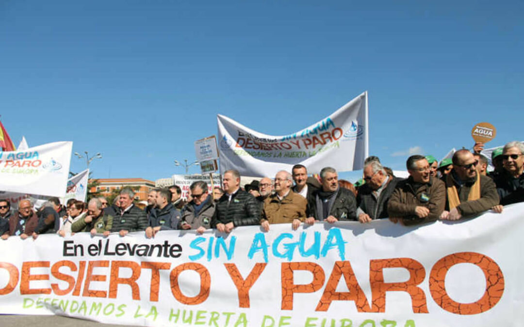 Convocan un paro agrario el lunes 28 en defensa del Trasvase Tajo-Segura y para acudir a la manifestación en Madrid