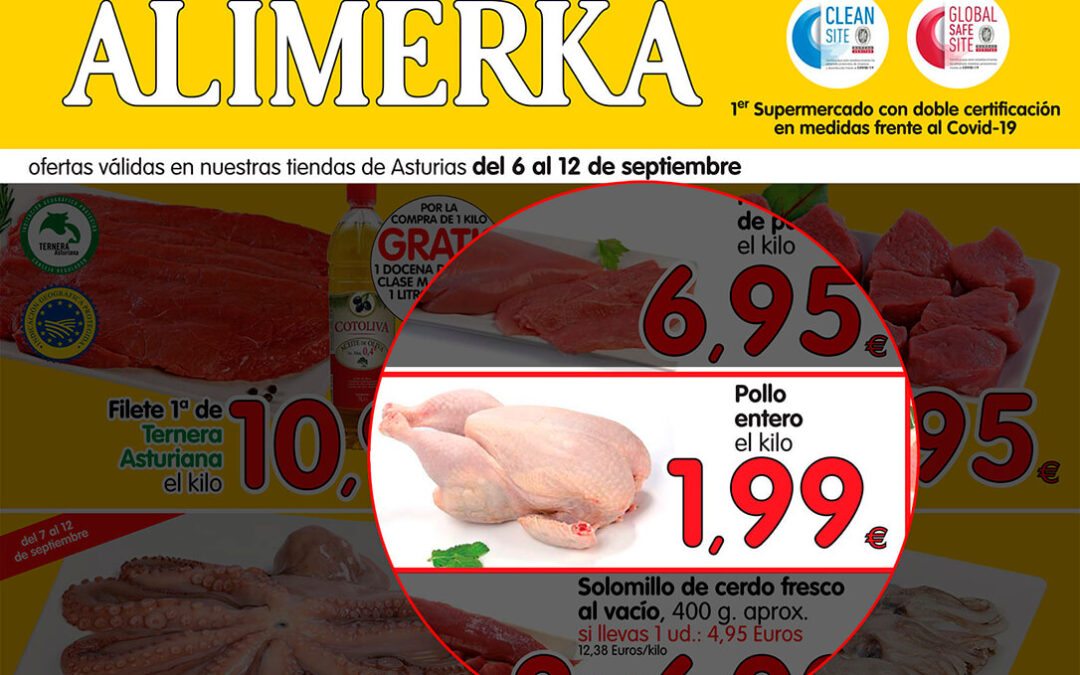 Denuncian a Supermercados Alimerka por la venta a pérdidas del pollo de forma «totalmente fuera de la Ley»