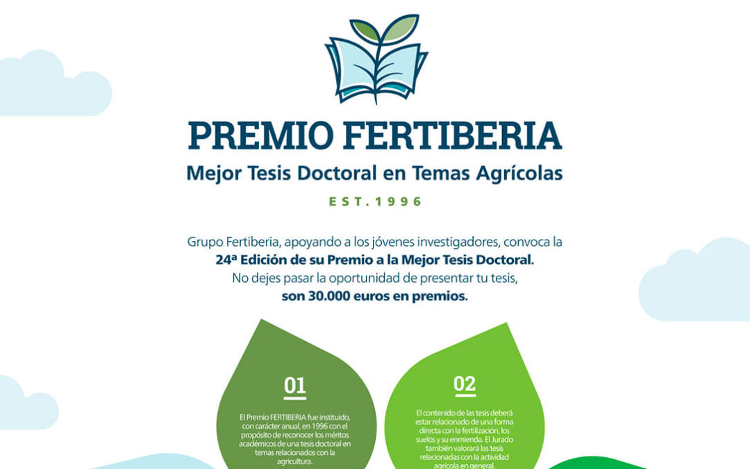 Convocada la XXIV edición del ‘Premio Fertiberia a la Mejor Tesis Doctoral en Temas Agrícolas’