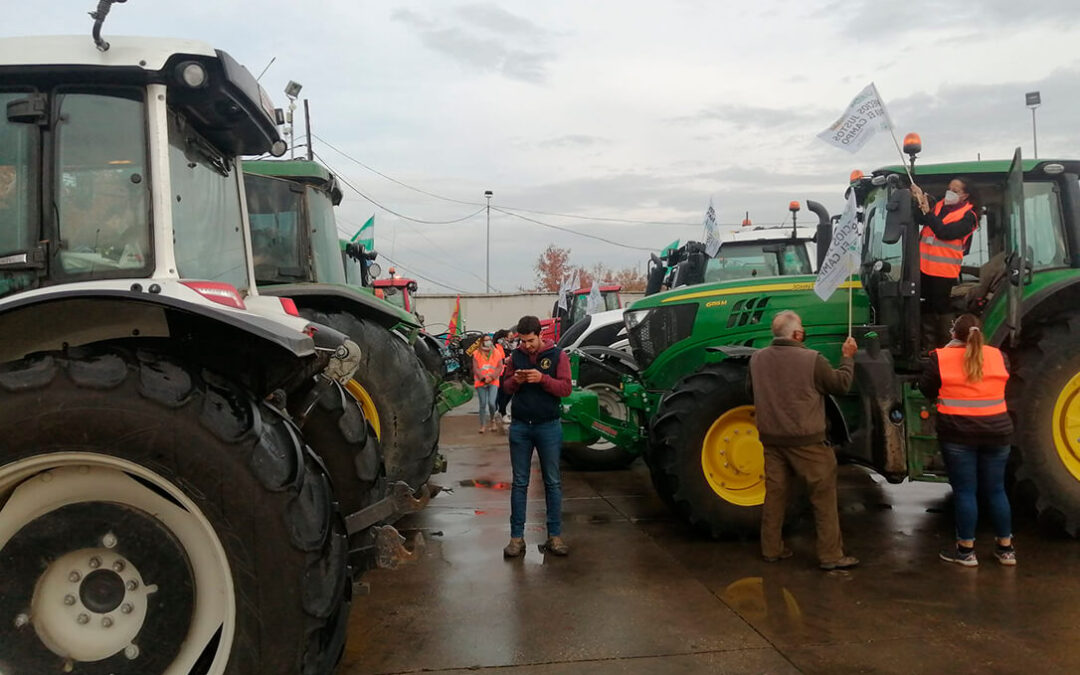 Protestas andaluzas:  Una caravana de 500 vehículos y tractores exige medidas que dignifiquen y salvaguarden la actividad agraria