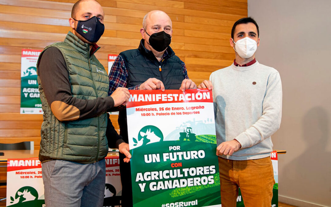 Las protestas del campo de esta semana se centrarán en Logroño, donde esperan movilizar a todo el sector agrario riojano
