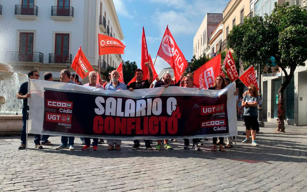Los trabajadores del sector de la vid en el Marco de Jerez inician cuatro días de huelga con todas las bodegas cerradas