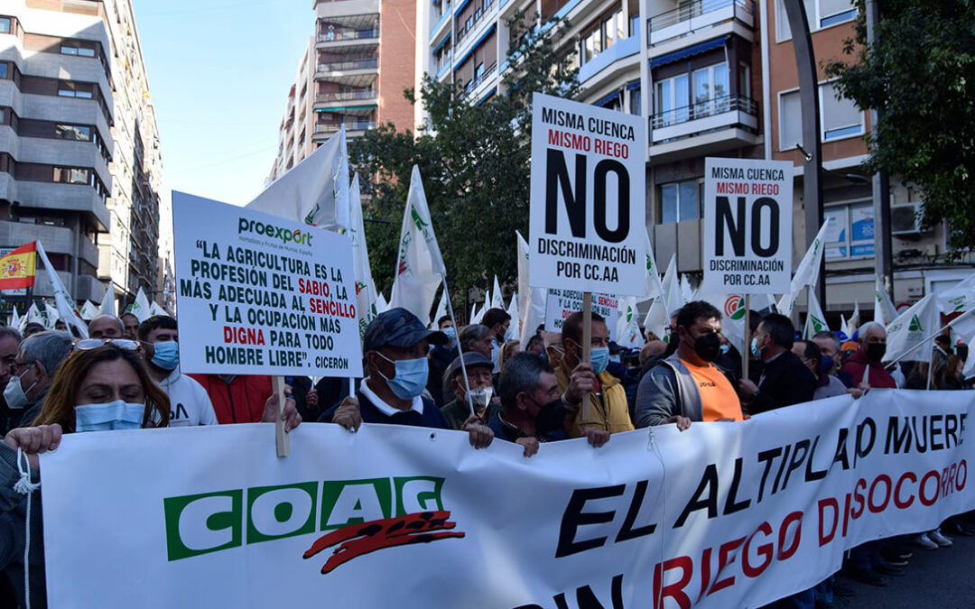 COAG Murcia pide respeto par la región «en forma de agua para producir alimentos»