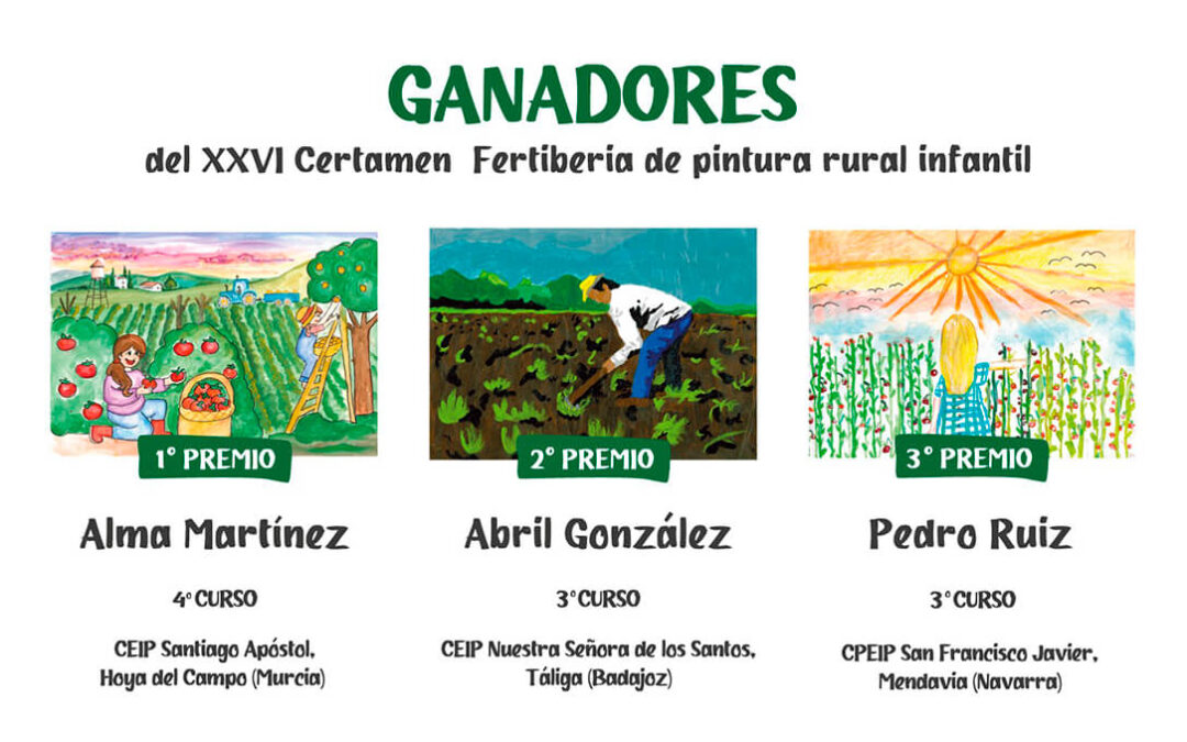 La murciana Alma Martínez, ganadora del 26º Certamen de Pintura Rural Infantil de Grupo Fertiberia