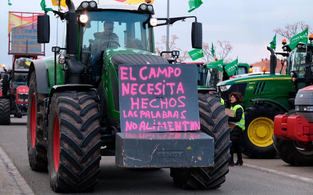 Protesta agraria en Logroño porque ‘el campo necesita hechos’ y para «una agricultura productiva sin dependencia de las subvenciones»