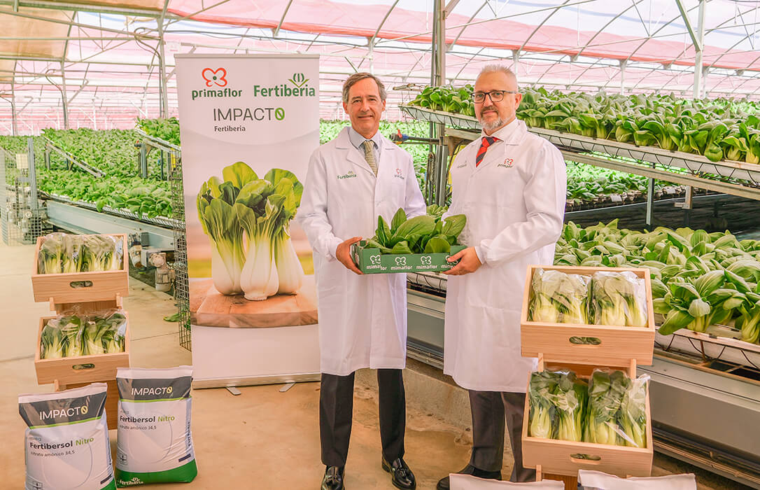 Fertiberia se alía con Primaflor para reducir al mínimo las emisiones de CO2 en la producción de verduras y hortalizas