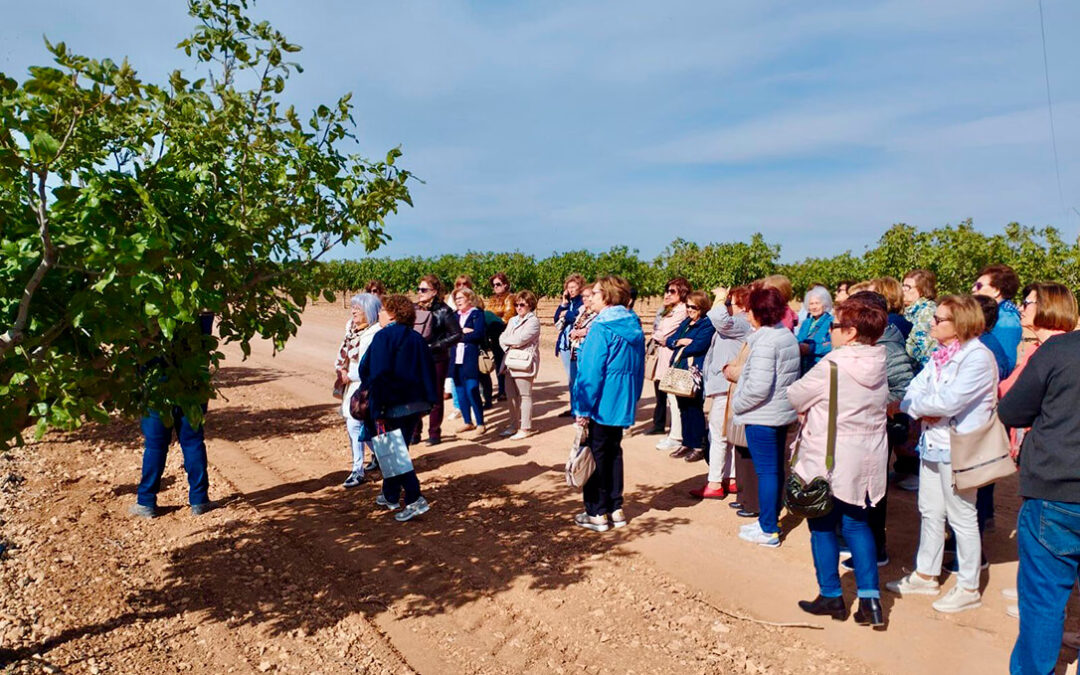 La jornada de emprendimiento rural femenino celebrada en Socuéllamos lleva a las mujeres conocer la producción del pistacho