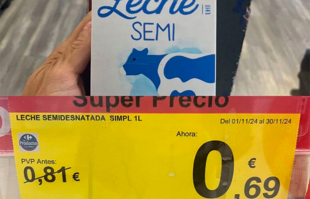 Piden que se investigue a Carrefour por posibles prácticas abusivas al utilizar la leche gallega como producto reclamo