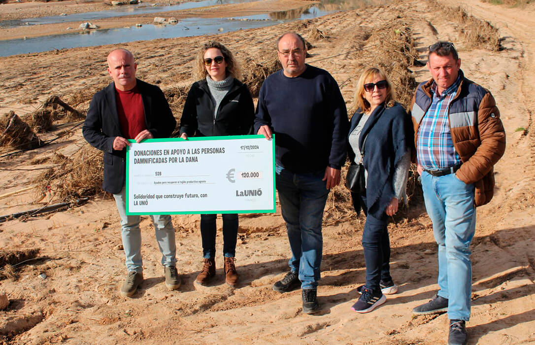 Recaudados alrededor de 120.000 euros en donaciones para reconstruir parte del tejido productivo agrario dañado por la DANA