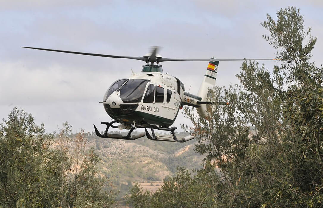 Cinco investigados por el robo de 1.500 kilos en dos hurtos de aceitunas en la Campiña de Córdoba localizados desde el servicio aéreo