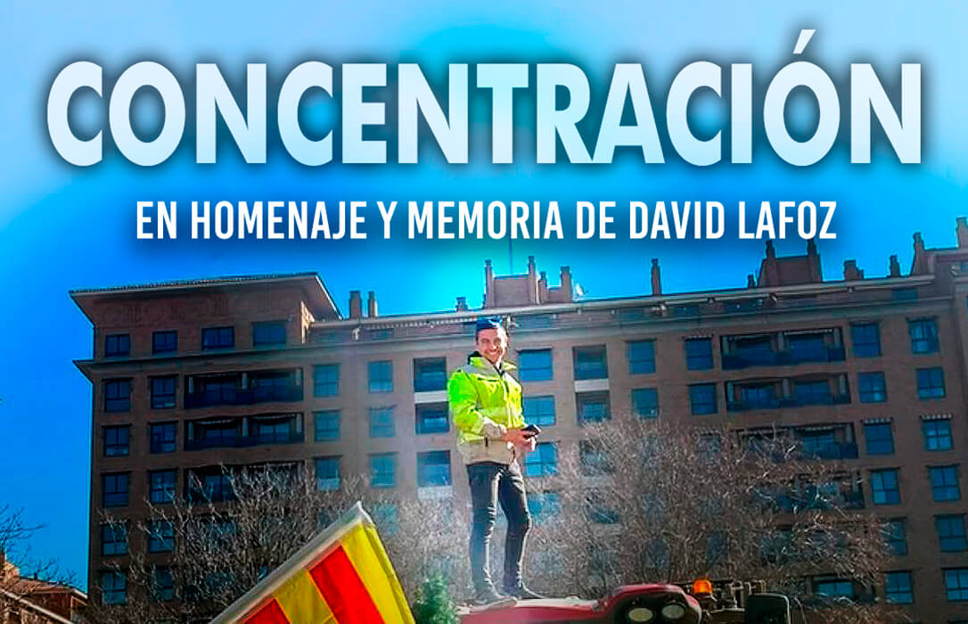AEGA convoca un acto homenaje al joven agricultor David Lafoz unos de los fundadores de la organización agraria este domingo en la Aljafería