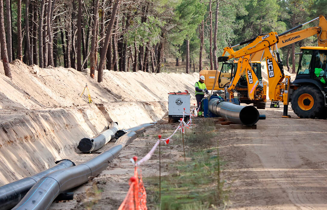 La Junta de CyL avanza en la mejora del regadío de El Carracillo con 18,3 millones de inversión en la obra de recarga del acuífero