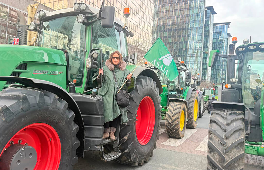 Protesta en Bruselas: los agricultores españoles dejan claro su rechazo a los recortes de la PAC y los acuerdos comerciales sin reciprocidad