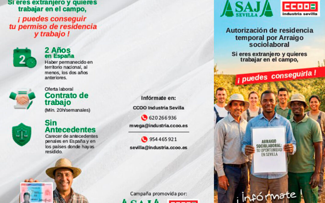 Apuesta por la figura del arraigo sociolaboral como una de las vías para buscar una solución a la falta de mano de obra