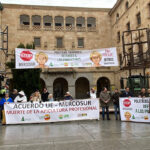 Contundente rechazo a Mercosur: Más de 100 vehículos de apicultores cortan con su protesta la Gran Vía de Salamanca